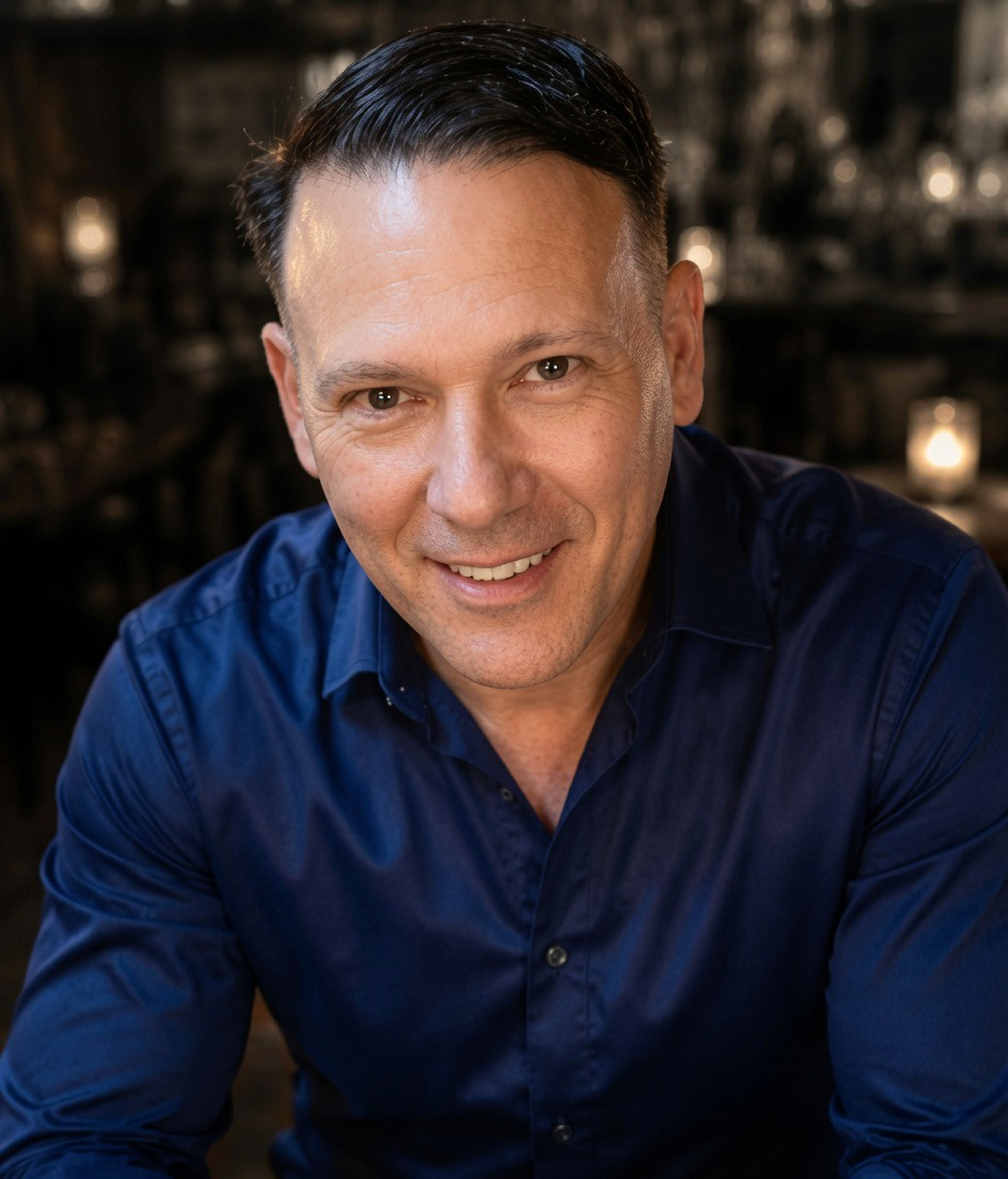 Dr. Stephen Dietrich-Kolokouris — black and white portrait