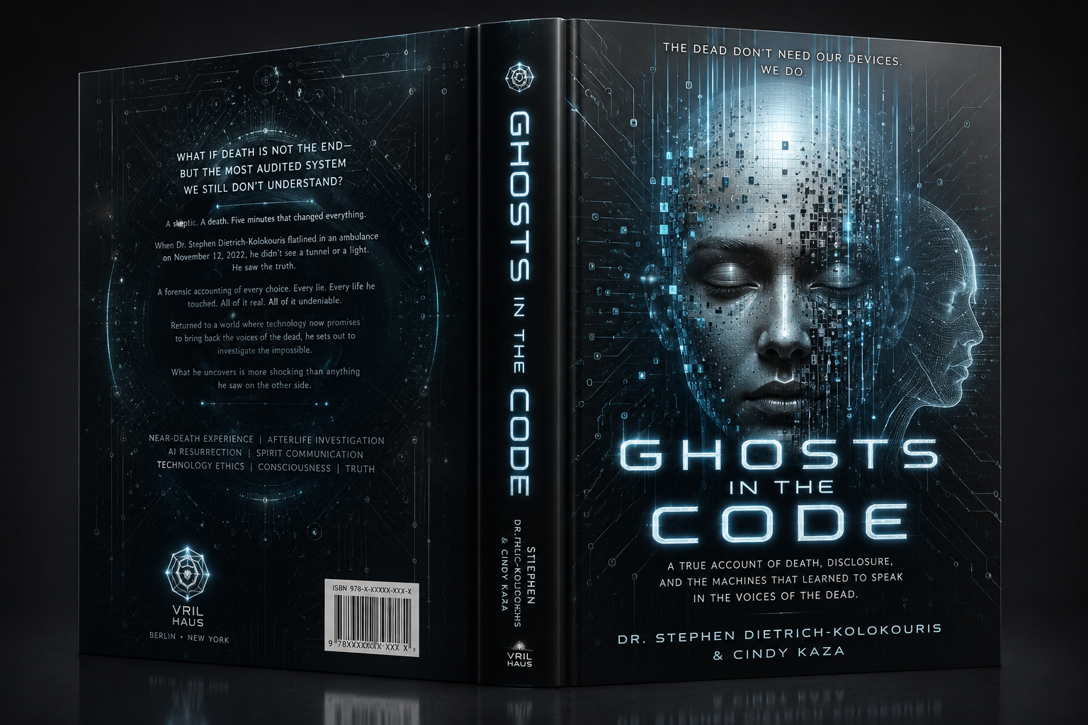 Ghosts in the Code — hardcover jacket: front cover, spine, and back cover